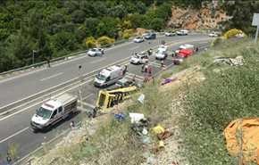 20 کشته در سقوط اتوبوس به دره در ترکیه