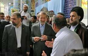 شرکت رئیس مجلس شورای اسلامی در انتخابات | تصاویر