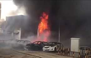 آتش سوزی گسترده در کارخانه پتروشیمی کویت + ویدئو