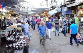رونق بی سابقه بازار رمضان در دمشق + فیلم