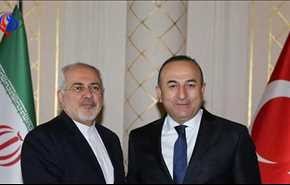 وزيرا الخارجية الايراني والتركي يبحثان هاتفيا التطورات الاخيرة في المنطقة