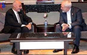 دیدار ظریف و رئیس جمهوری افغانستان در آستانه