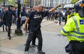 اعمال عنف في مظاهرات ضد الاسلام في مانشستر