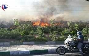 نخستین ویدئو و تصاویر از آتش سوزی در محله اوین