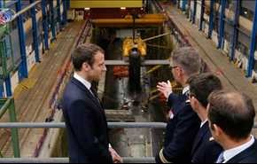 فرود رئیس جمهور فرانسه روی زیردریایی اتمی! +عکس