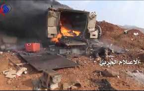 ارتش یمن چندین خودروی نظامی عربستان را منهدم کرد