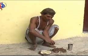 فيديو: رجل يعيش على تناول كرات الطين والطوب!
