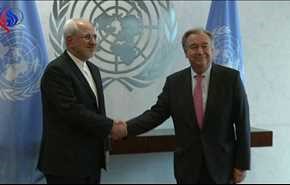 ظريف يلتقي الأمين العام للأمم المتحدة في نيويورك