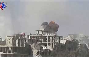بالفيديو: الجيش ينسف مواقع النصرة في عين ترما بريف دمشق