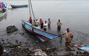 غرق اكثر من مئة مهاجر رماهم المهربون بالبحر قبالة السواحل اليمنية