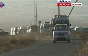 شاهد بالفيديو: الباصات التي تقل المسلحين من لبنان باتجاه الأراضي السورية