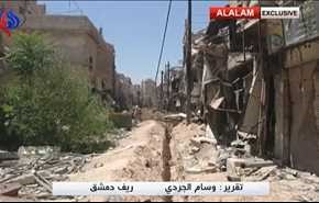 فيديو خاص؛ جيش سوريا يصل لأهم الانفاق بين جوبر وعين ترما وبصدد عزلهما