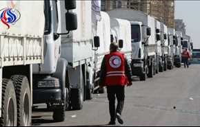 بدء دخول المساعدات الإنسانية إلى الفوعة وكفريا ومخيم اليرموك