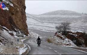 شاهد.. الثلوج والأمطار تباغت المحافظات الشمالية في إيران