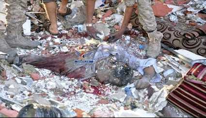 صور: مشاهد مروعة للمجزرة التي ارتكبها العدوان السعودي في صنعاء