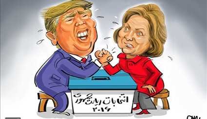 انتخابات دو سر باخت در آمریکا + کاریکاتور