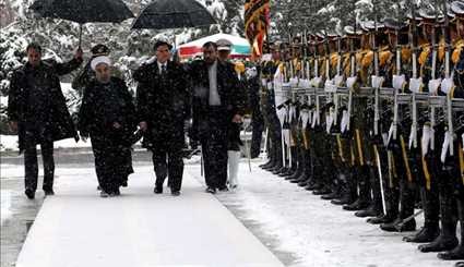 استقبال رسمی روحانی از رییس جمهوری اسلوونی