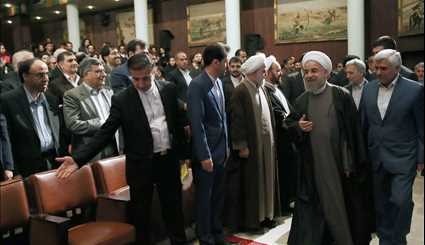 President Rouhani in Tehran University for students’ ceremony
