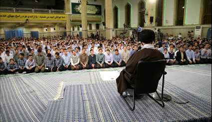 Leader meets with students on their Jashn-e Taklif ceremony