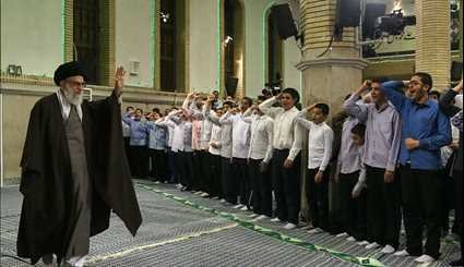 Leader meets with students on their Jashn-e Taklif ceremony