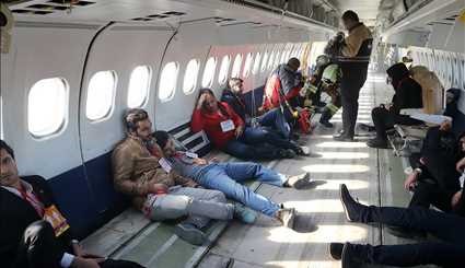 اجراء اختبار للطوارئ في مطار مشهد