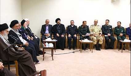 لقاء اعضاء لجنة احياء ذكرى الـ 400 آلاف شهيد لمحافظة جلستان مع قائد الثورة الاسلامية