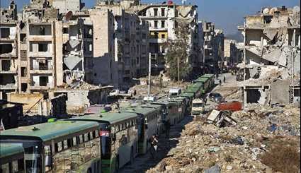 خروج المسلحين من حلب الشرقية