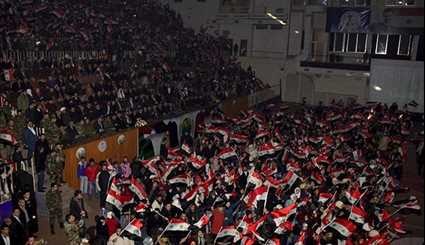 Syrian Students Celebrate Aleppo Victory