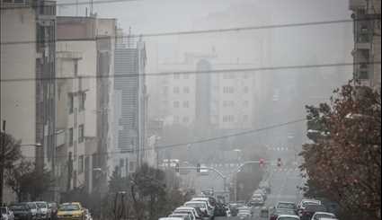 Foggy sky of Tehran