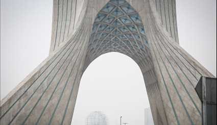 Foggy sky of Tehran