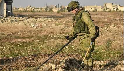 Russian Sappers Continue Demining Operations in Aleppo