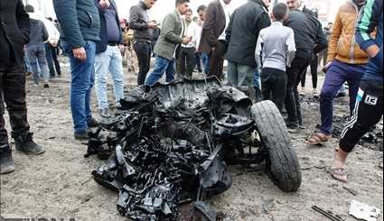 انفجار خودروی بمب گذاری شده درشهرک صدر بغداد/ تصاویر