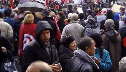 بالصور..تجدد المظاهرات فى تونس بسبب عودة الإرهابيين من بؤر التوتر في سوريا