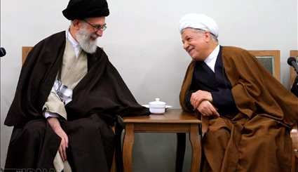 Supreme leader, late Ayatollah Rafsanjani in passage of time