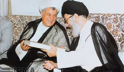 Supreme leader, late Ayatollah Rafsanjani in passage of time