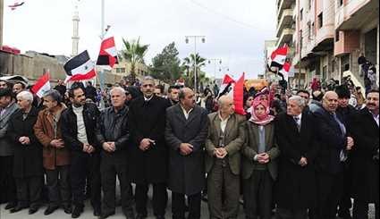 Syria: Civilians in Kiswa Celebrate Return of Peace