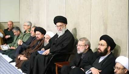 احمدی نژاد و مسوولان نظام درمراسم ترحیم آیت الله رفسنجانی