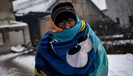 تصاویری از وضعیت اسفناک پناهجویان در بلگراد