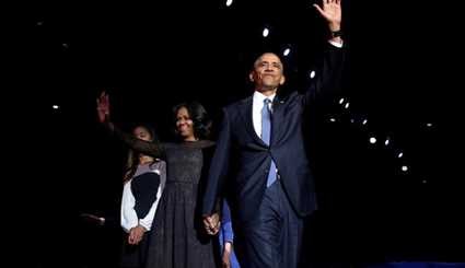 اشک‌های اوباما در آخرین سخنرانی +عکس