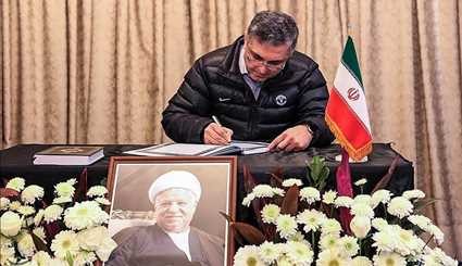 یاد بود آیت الله هاشمی رفسنجانی در سفارت ایران در سوریه/ تصاویر