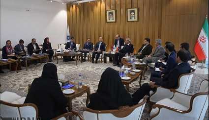 دیدار وزیر امور خارجه آلبانی با رئیس اتاق بازرگانی ایران/ تصاویر