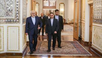 وزير الخارجية الايراني يستقبل نظيره الالباني