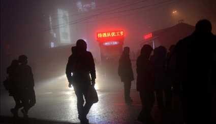 آسمان دود گرفته شهرهای چین | تصاویر