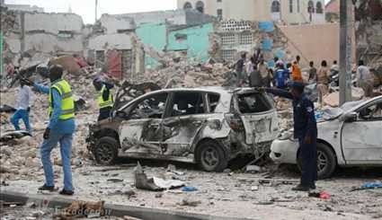 تصاویر؛ انفجار مرگبار تروریستی در سومالی