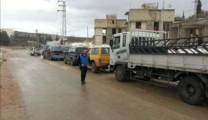 بالصور..دخول ورشات الصيانة الى بلدة عين الفيجة في ريف دمشق الغربي السوري