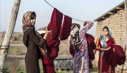گزارش اسپوتنیک از قالیبافی زنان ترکمن