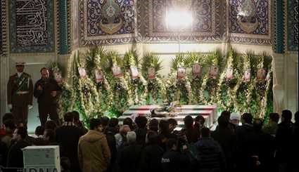 آغاز مراسم تشییع شهیدان آتش نشان در مصلی تهران/ تصاویر