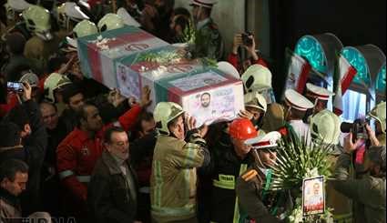 Funeral ceremony of martyred firemen starts