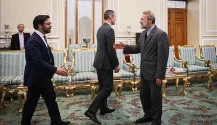 دیدار وزیر خارجه فرانسه با رئیس مجلس | تصاویر