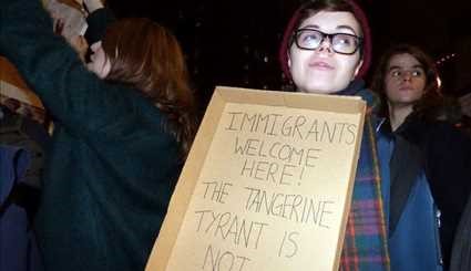 مظاهرات في بريطانيا احتجاجاً على قرار ترامب حول الهجرة